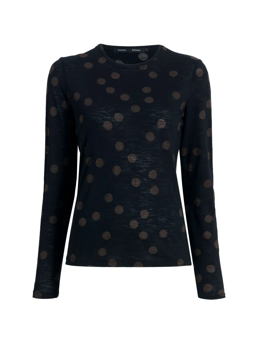 Proenza Schouler Mia top in polka-dot jersey - Schwarz