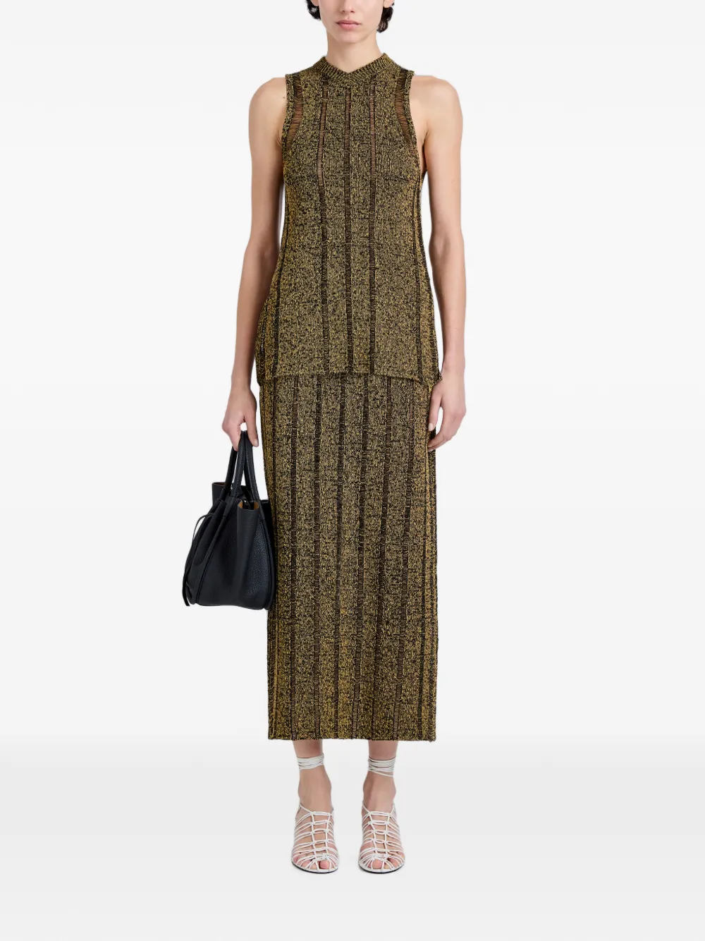 Proenza Schouler Maelle tweed top Goud