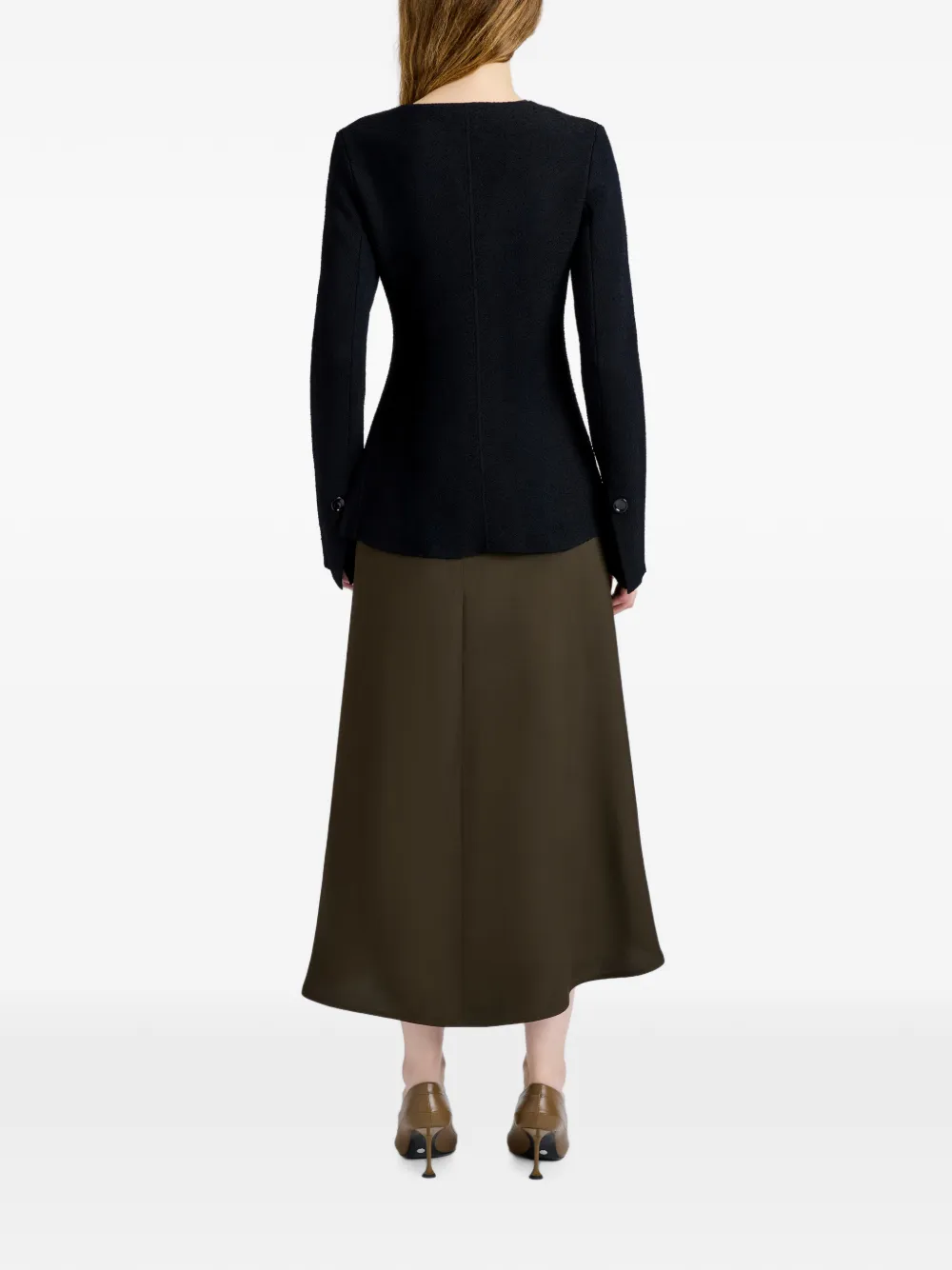 Proenza Schouler Sukki jas van gedrapeerde viscose Zwart