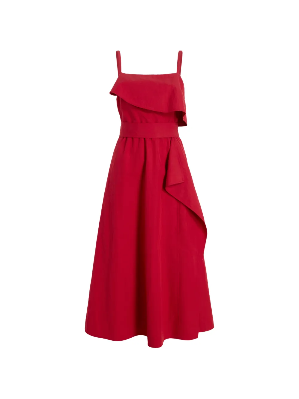 Proenza Schouler White Label Reign Dress In Washed Cotton In Red