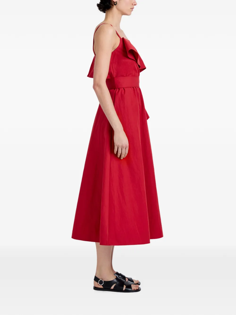Proenza Schouler White Label Reign jurk van gewassen katoen Rood