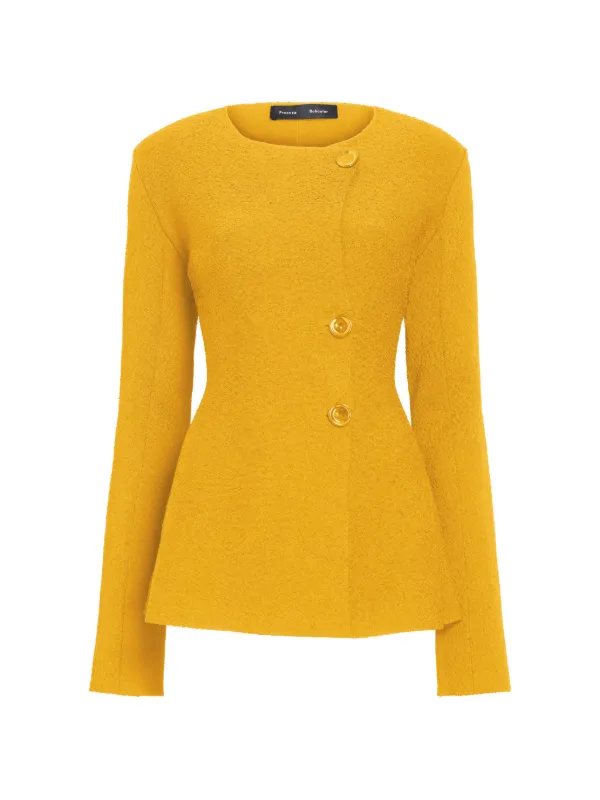 Proenza Schouler Sukki Jacket in Draped Viscose in Yellow