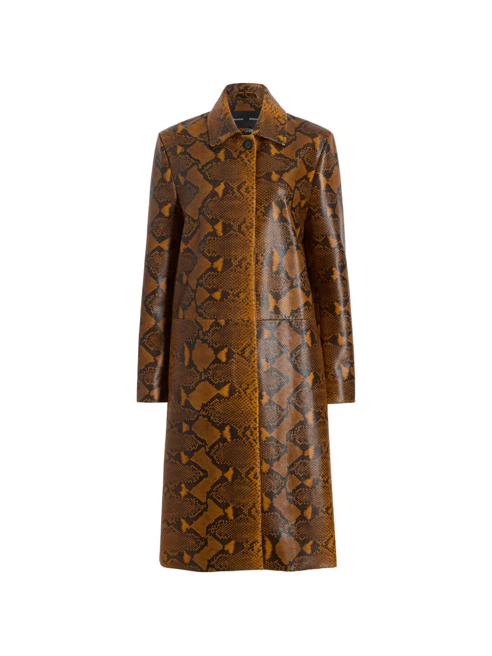 Proenza Schouler Cappotto Leticia con stampa effetto pitone - Marrone
