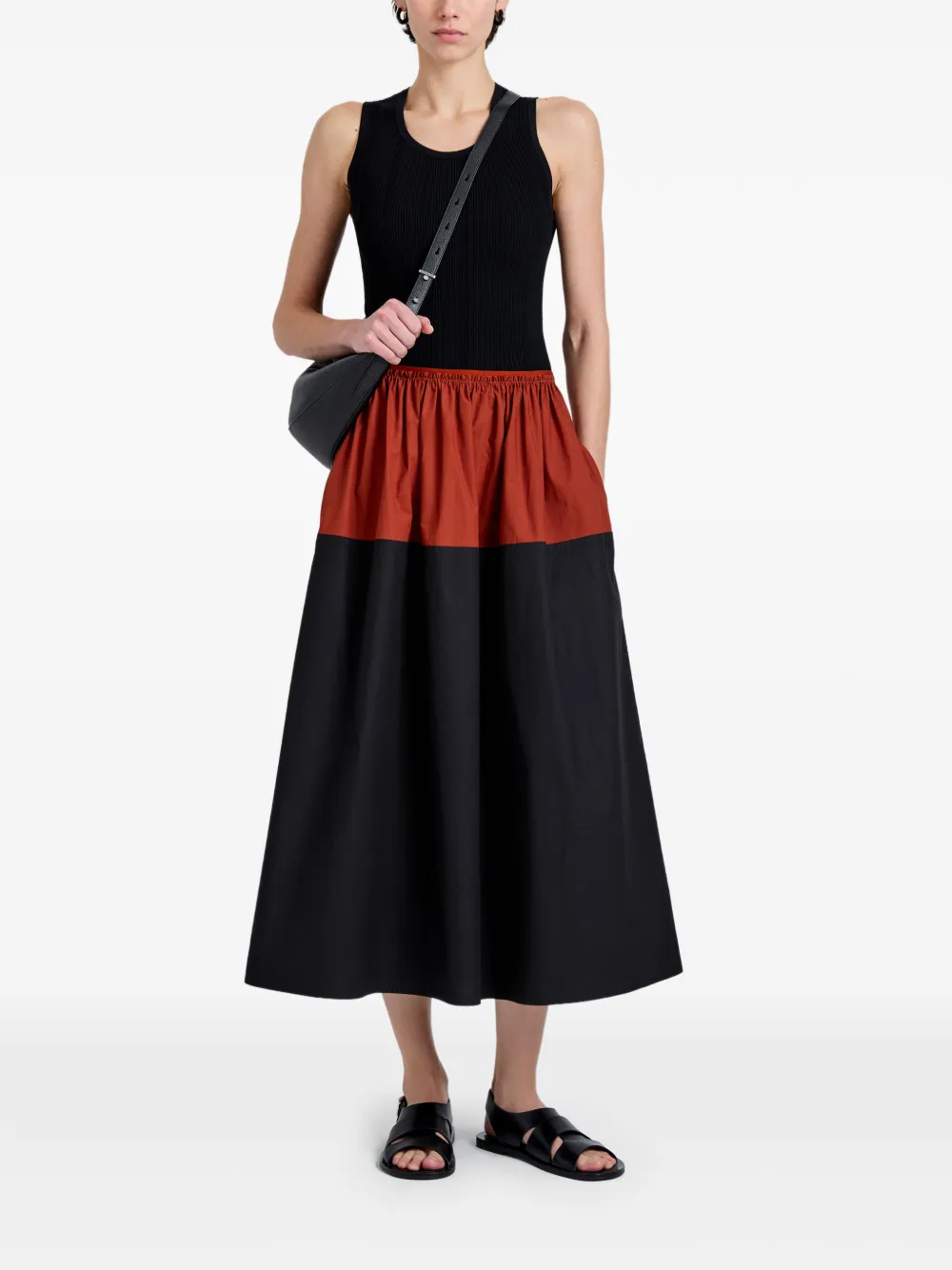 Proenza Schouler White Label Nyla skirt in poplin - Nero