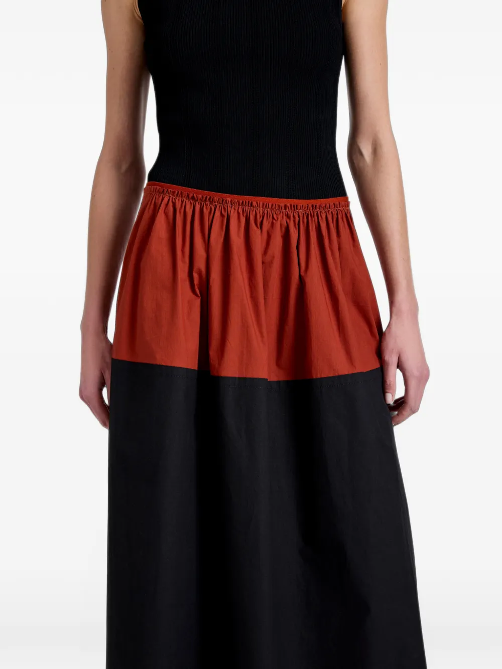 Proenza Schouler White Label Nyla popeline rok Zwart