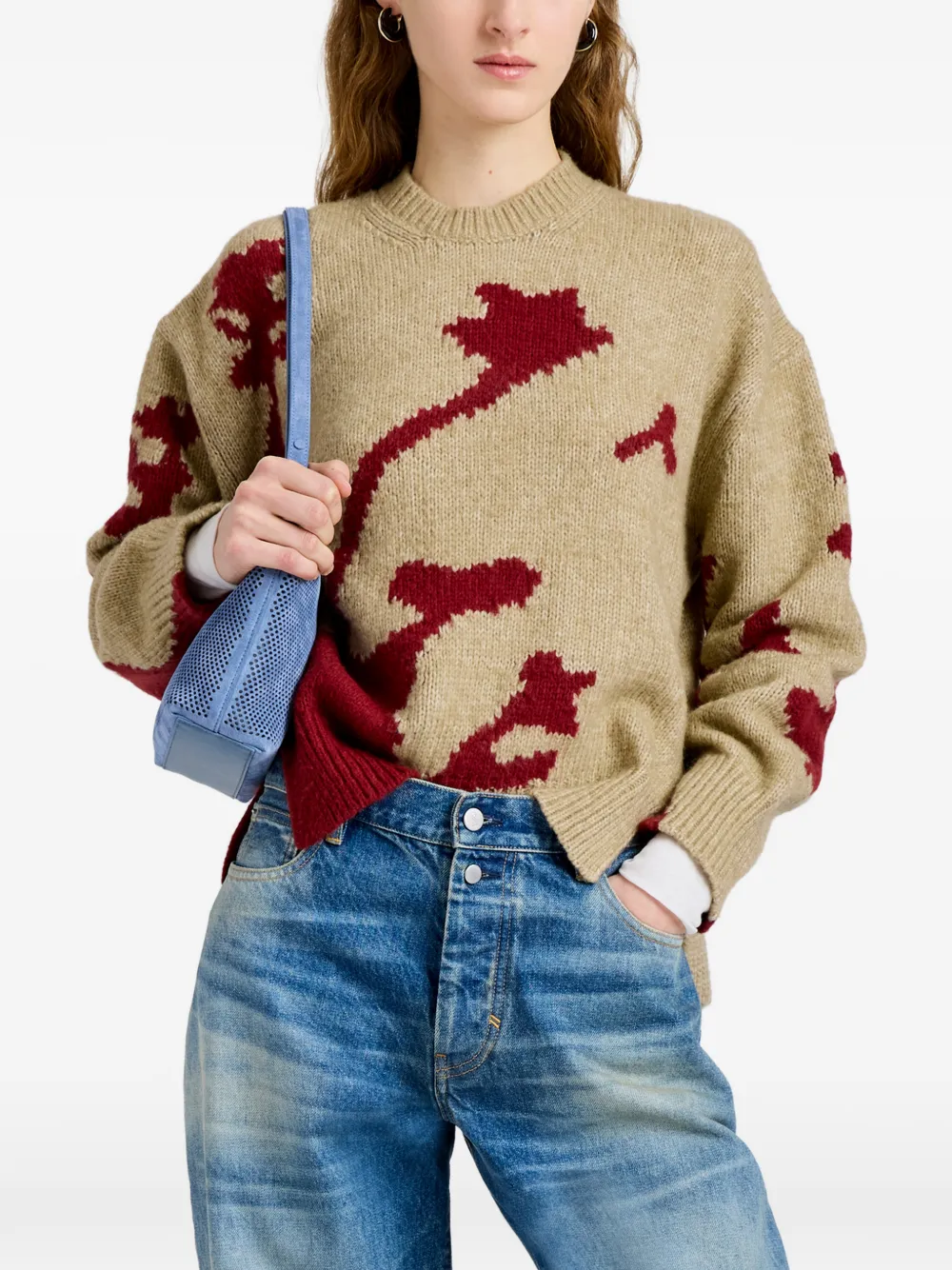 Proenza Schouler White Label Cathy wol gebreide trui Beige