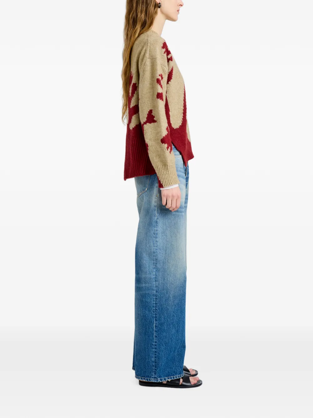 Proenza Schouler White Label Cathy wol gebreide trui Beige