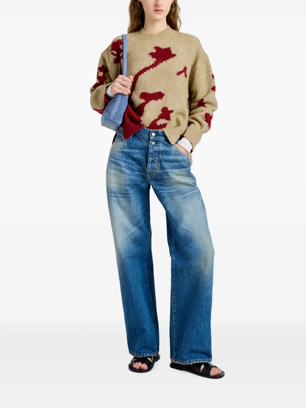 Proenza Schouler White Label Cathy wol gebreide trui Beige