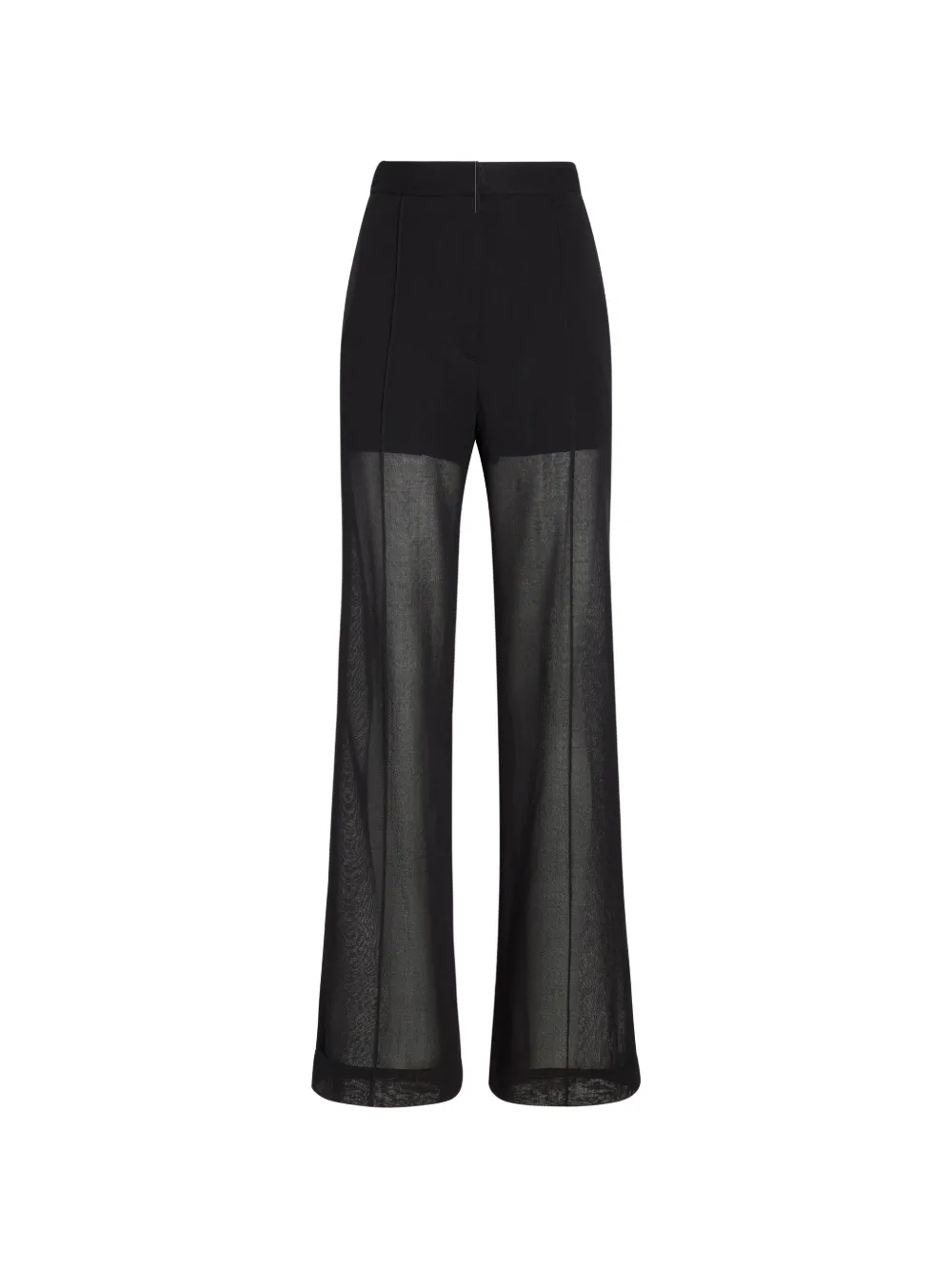 Proenza Schouler Pantaloni Eran in lana semi trasparenti - Nero