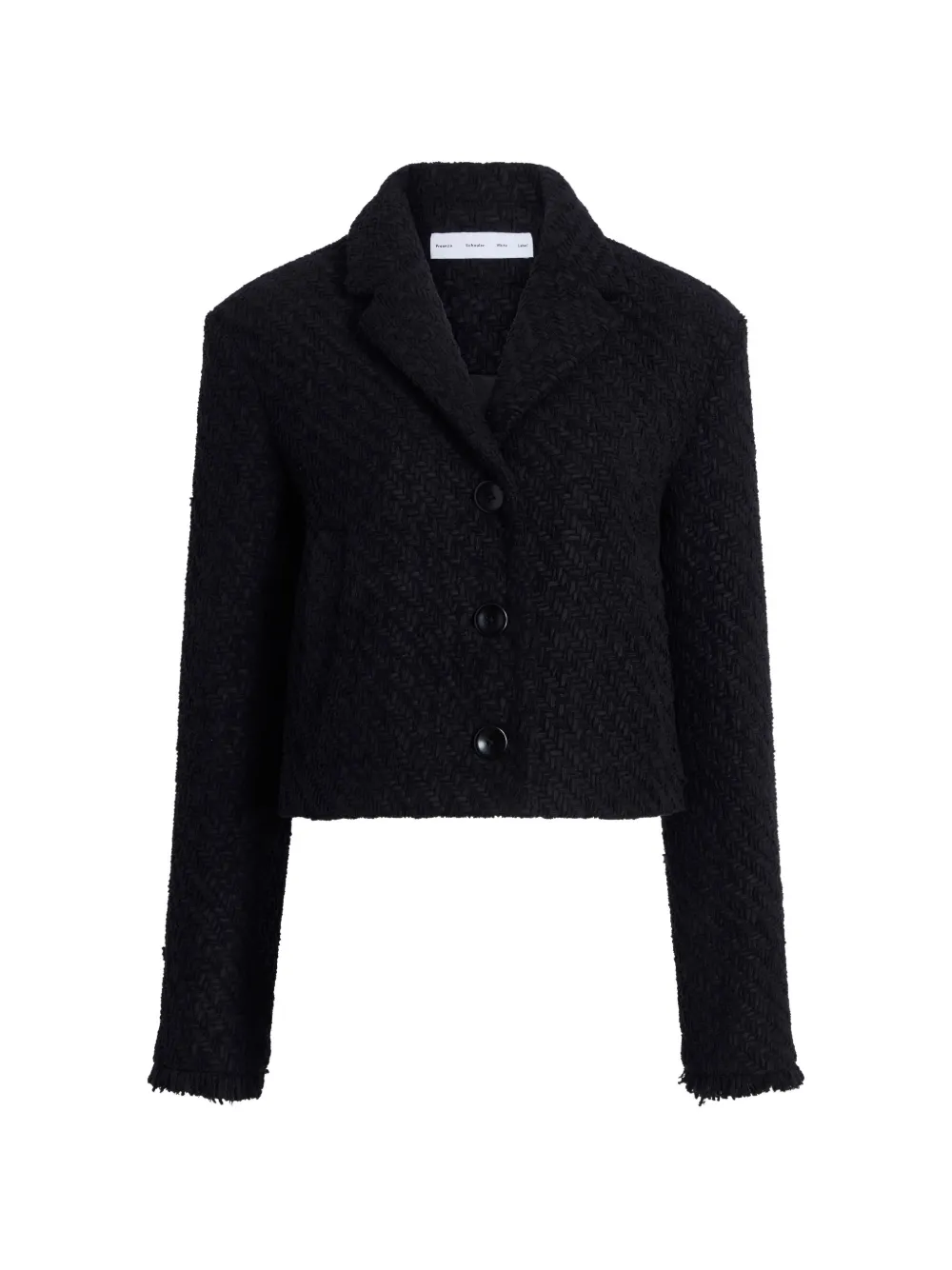 Proenza Schouler White Label Nima Jacket In Basket-weave In Black