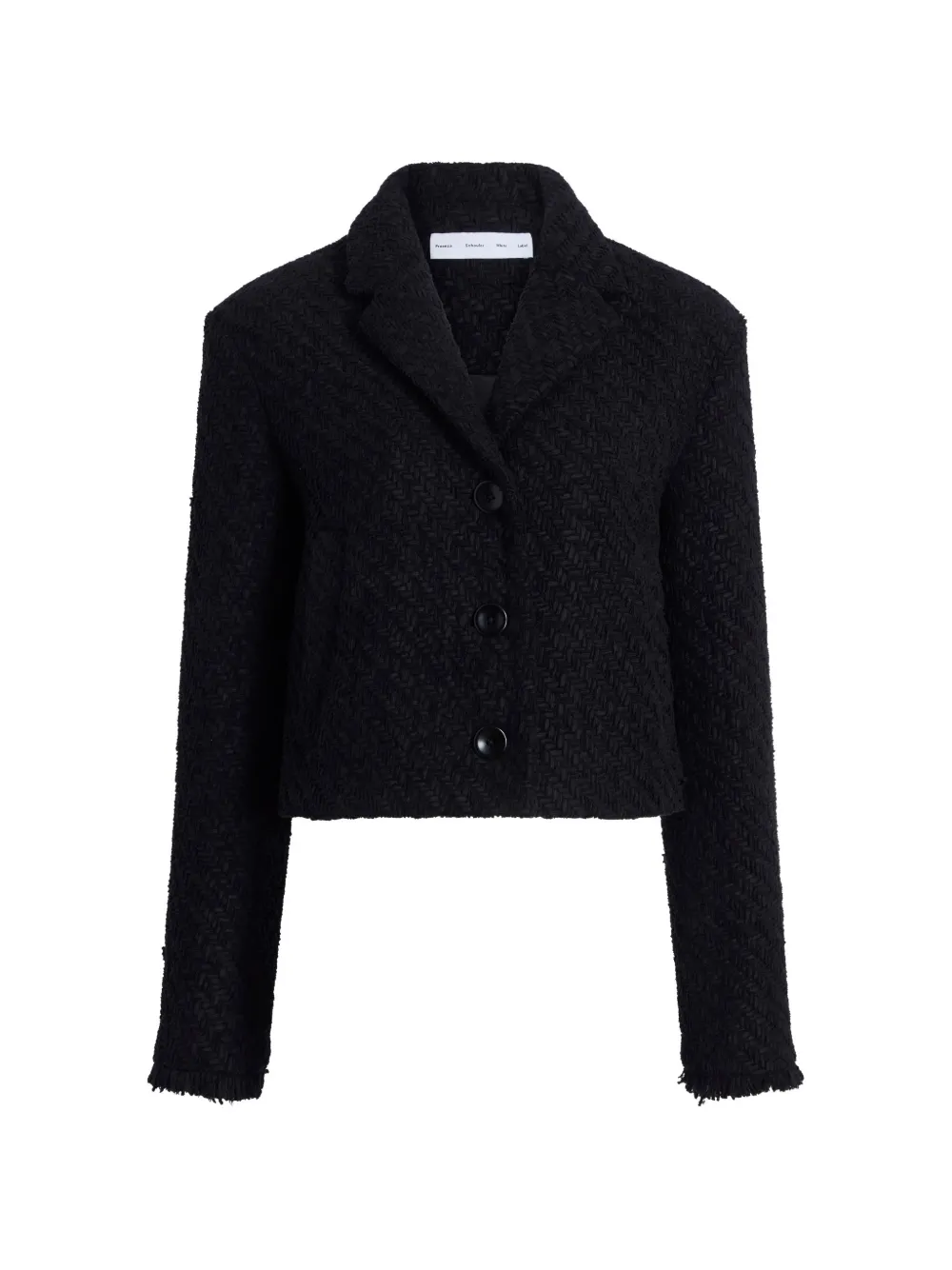 Proenza Schouler White Label Nima jacket in basket-weave - Schwarz