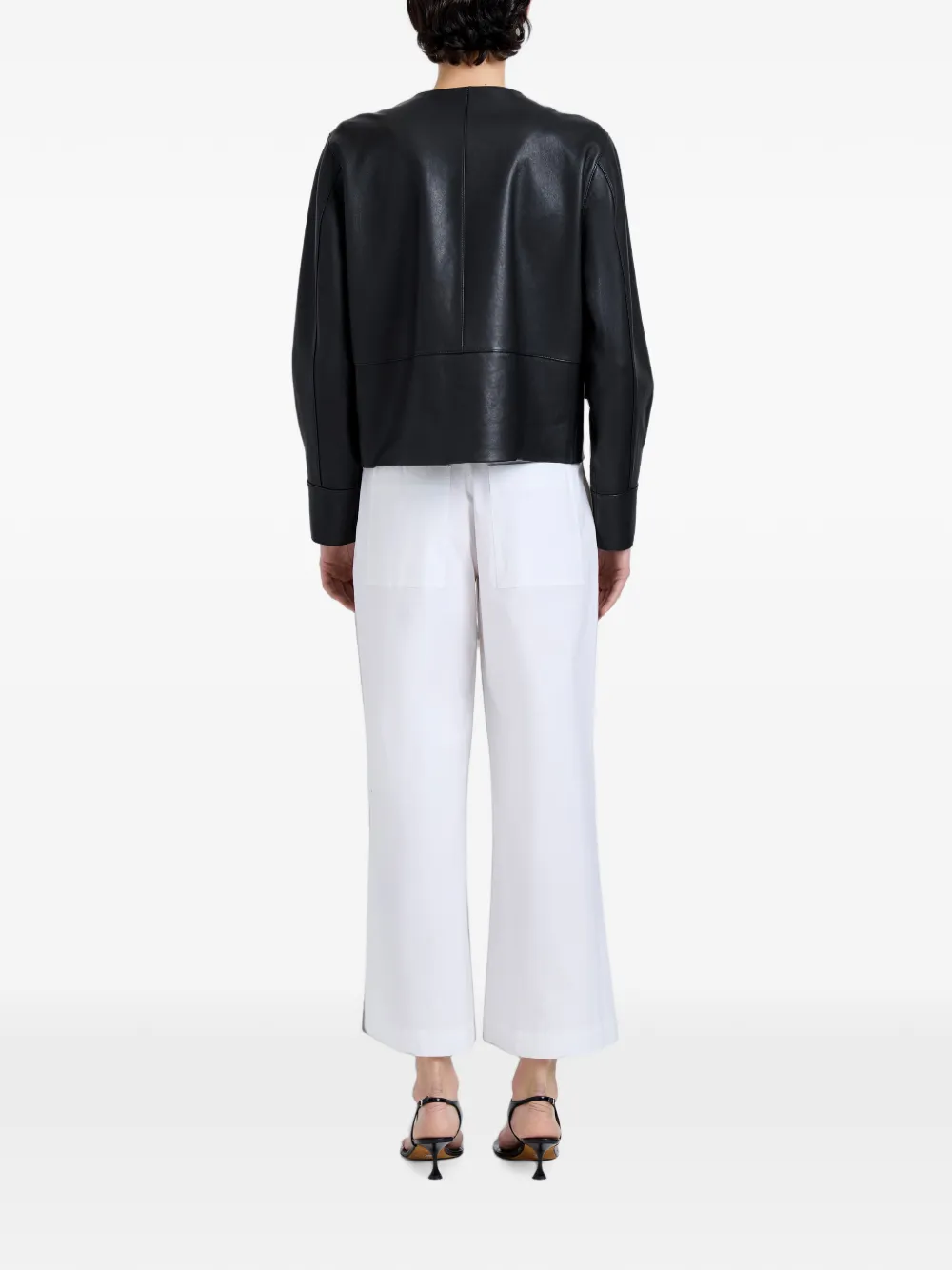Proenza Schouler White Label Robin jas van leer Zwart