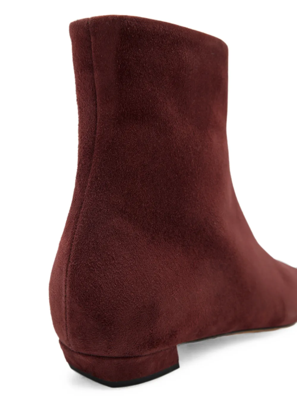 Proenza Schouler Trap flat ankle boots in kid suede Rood