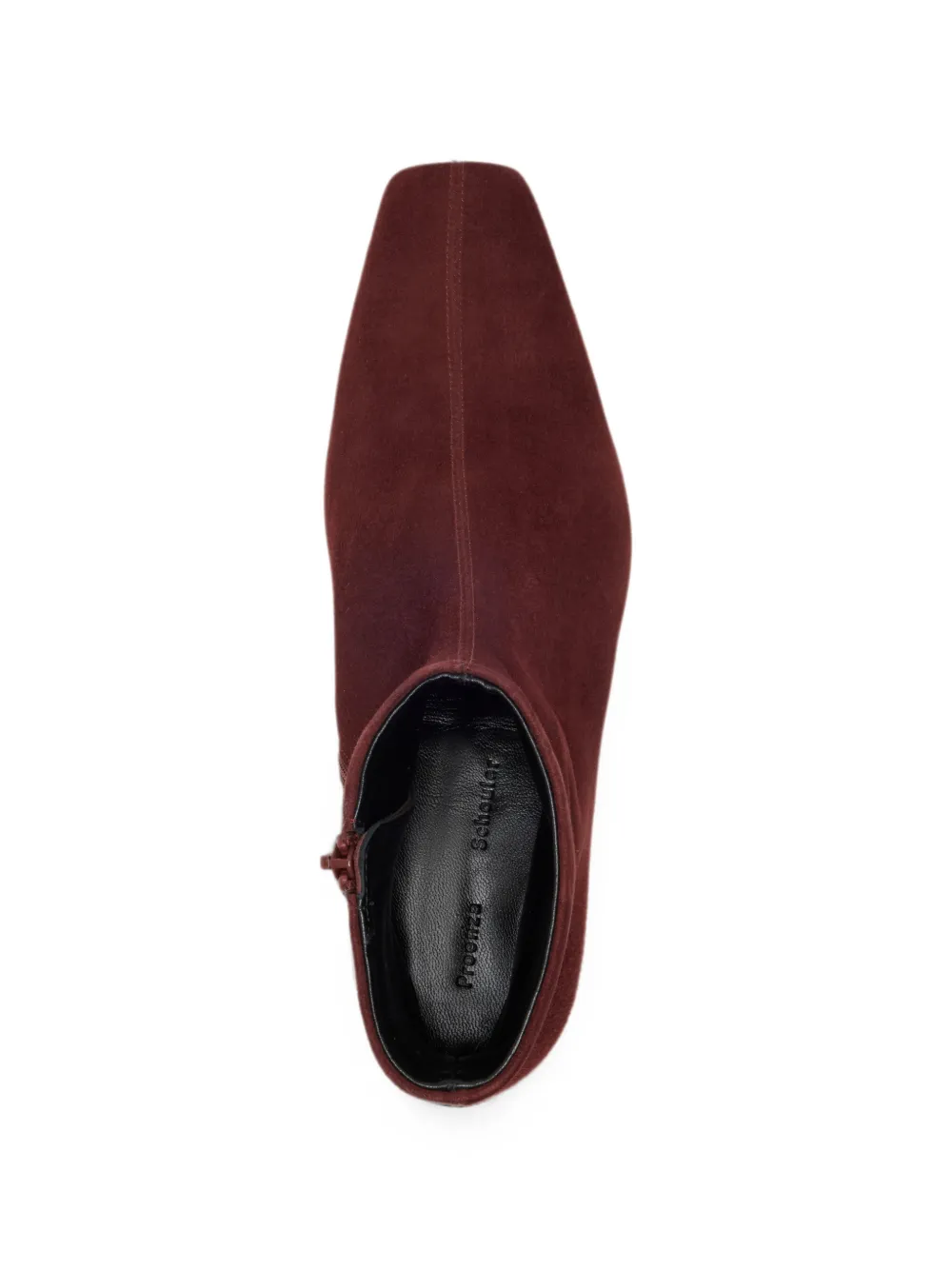 Proenza Schouler Trap flat ankle boots in kid suede Rood