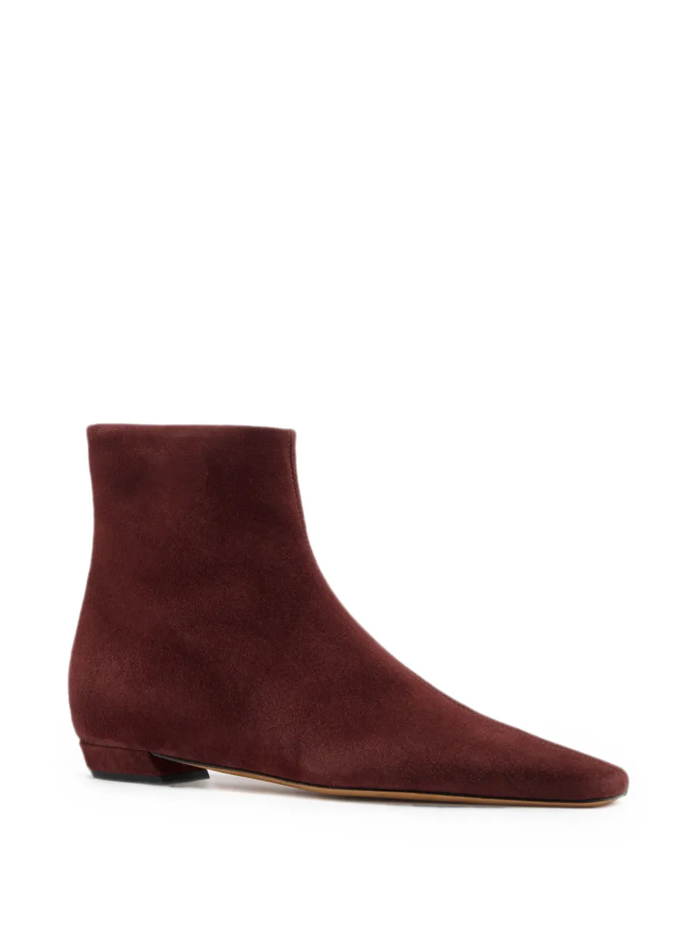 Proenza Schouler Trap flat ankle boots in kid suede Rood