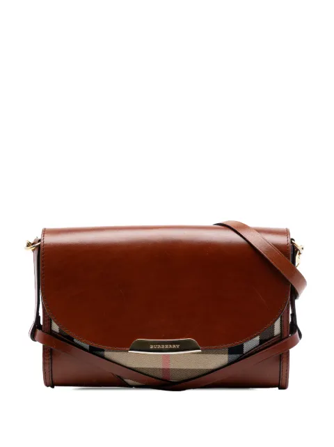 Burberry Pre-Owned bolsa crossbody Bridle Abbott de lona House Check y piel 2000-2017