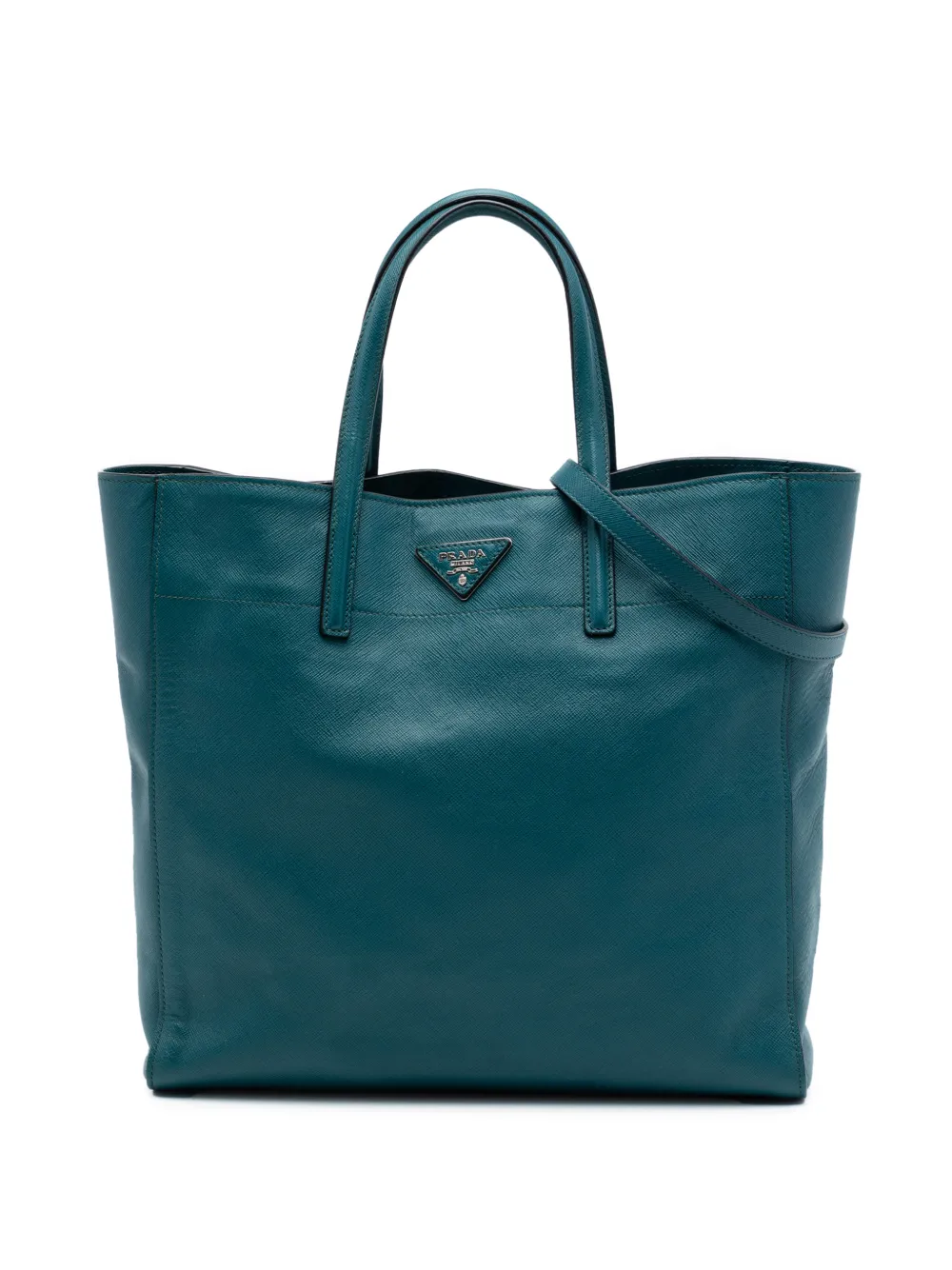 Prada Pre-Owned 2010-2026 Saffiano Soft Triple Pocket Tote satchel - Blau