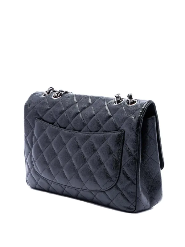 CHANEL Pre-Owned 2009-2010 Jumbo Classic Caviar Single Flap