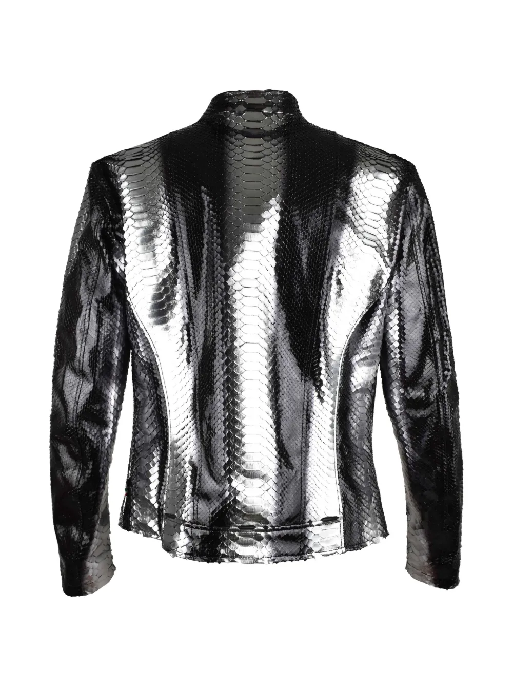 Philipp Plein python-leather jacket Zwart