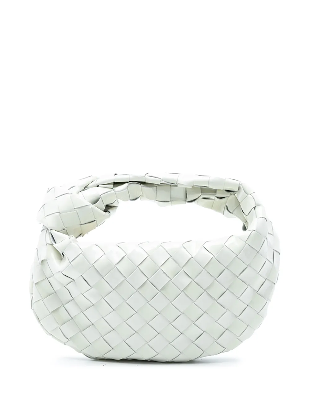 Bottega Veneta Pre-Owned 2012-2026 Mini Patent Intrecciato Jodie hobo bag - Bianco