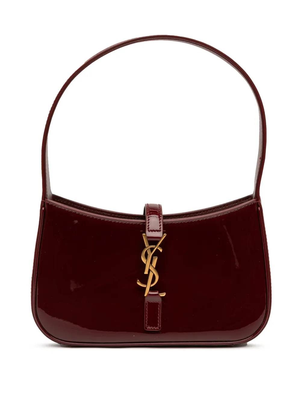 Saint Laurent Pre-Owned 2024 Mini Patent Le 5 a 7 shoulder bag - Rosso