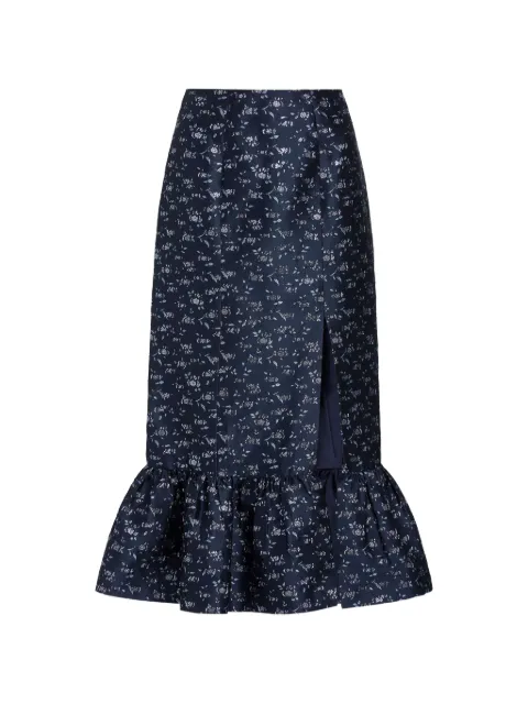 Markarian Fairnata floral-brocade midi skirt