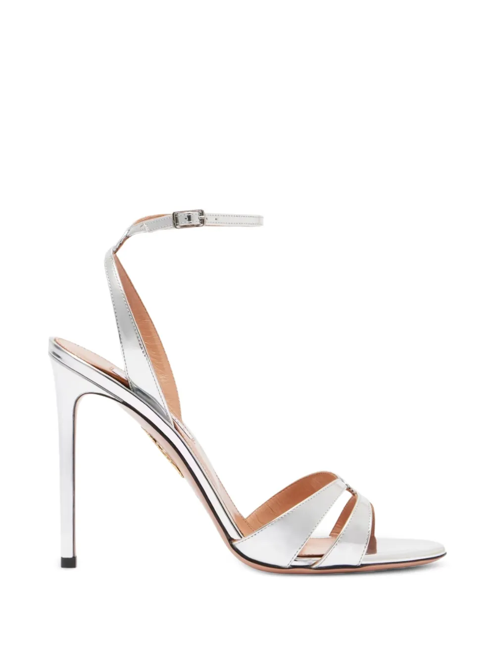 Aquazzura You And I metallic sandals Zilver