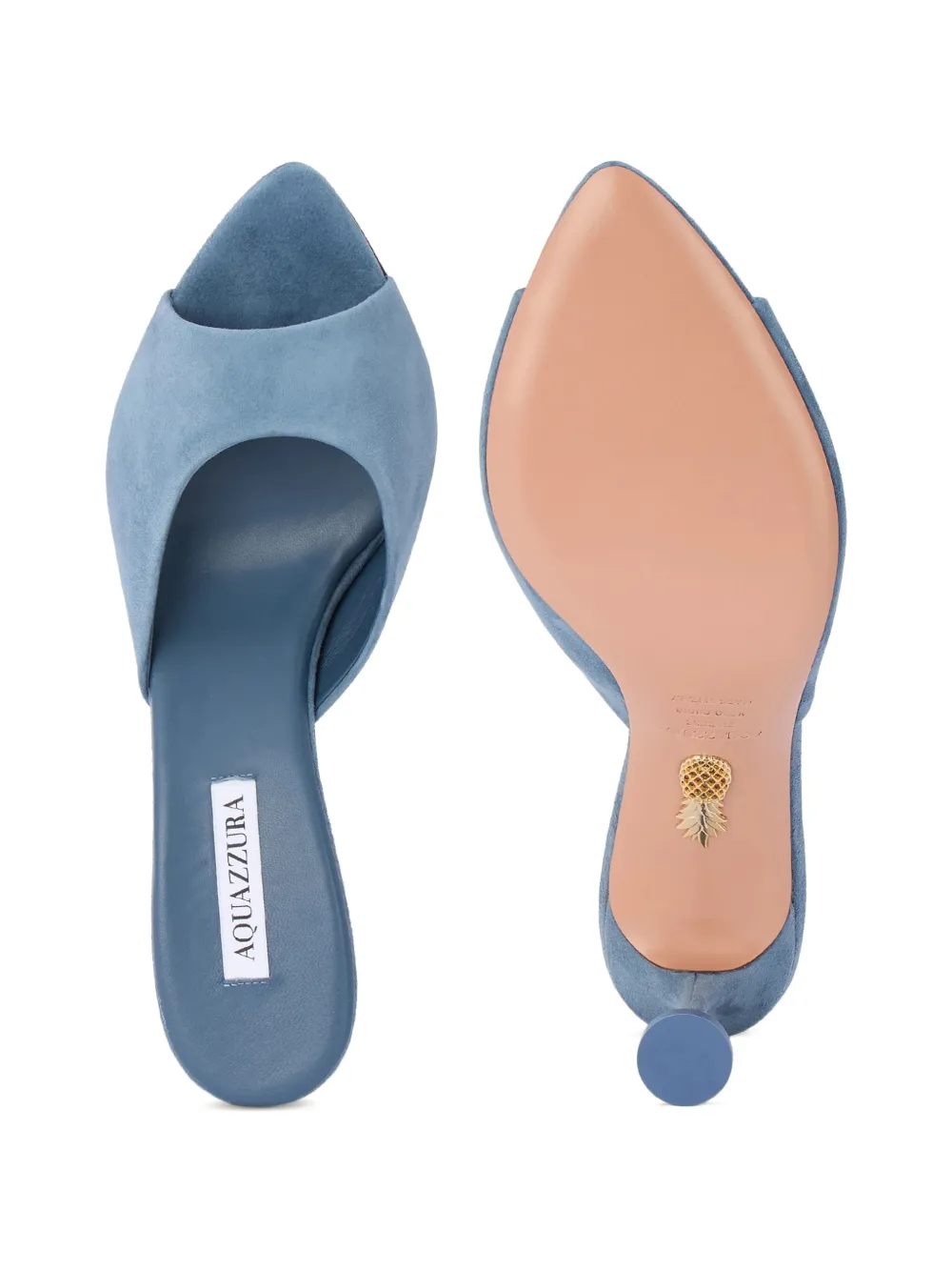 Aquazzura Bisous mules 65 Blauw