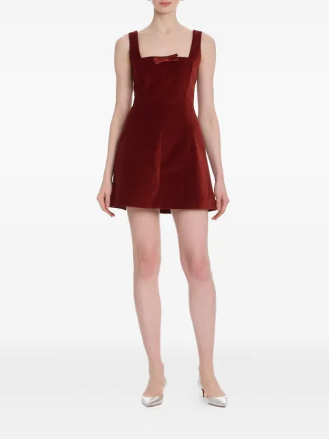 Markarian Jeanine bow-detail velvet mini dress