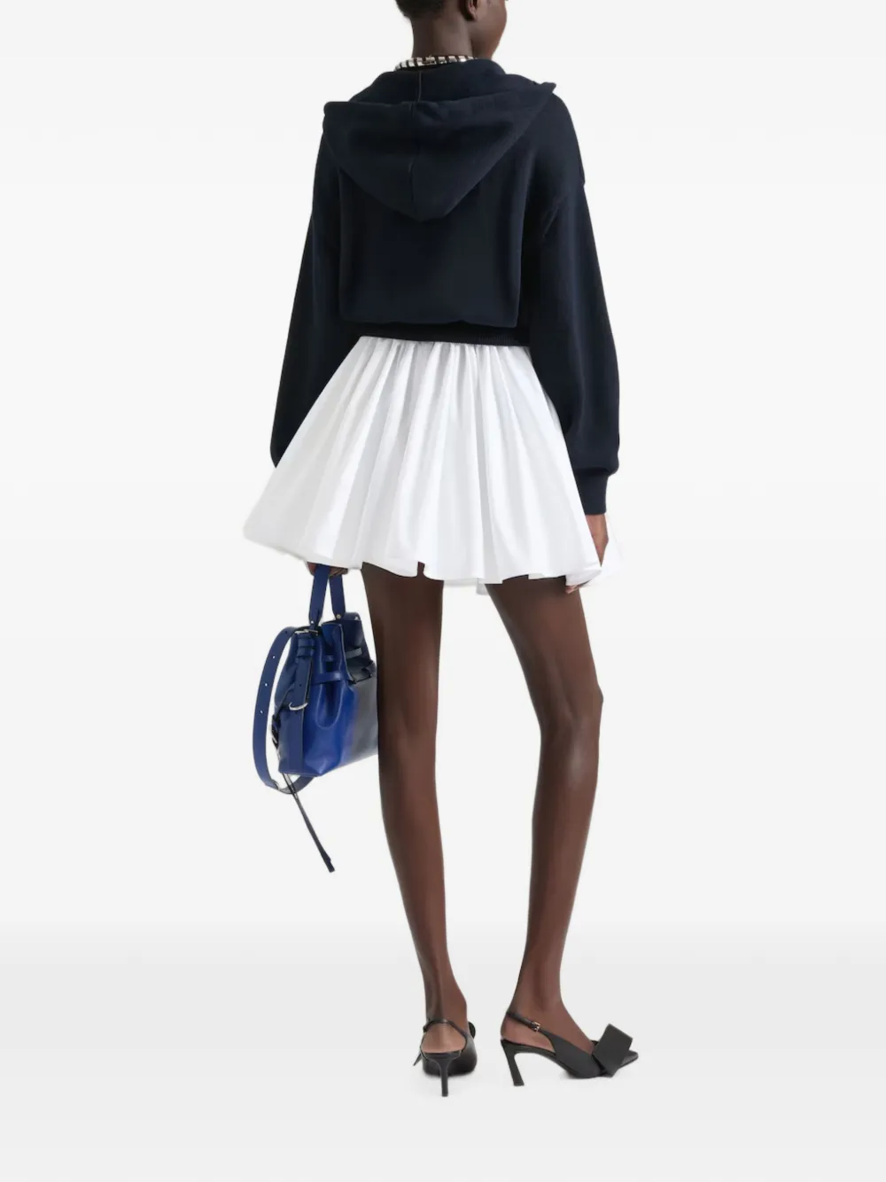 Givenchy Popeline mini-rok met plooien Wit
