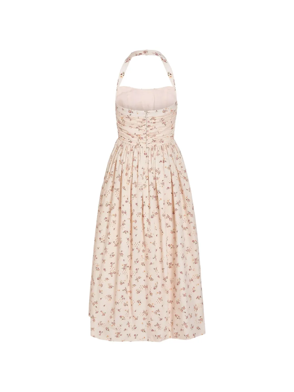 Markarian Leia floral-bouquet halter-neck Cotton Midi Dress | Pink