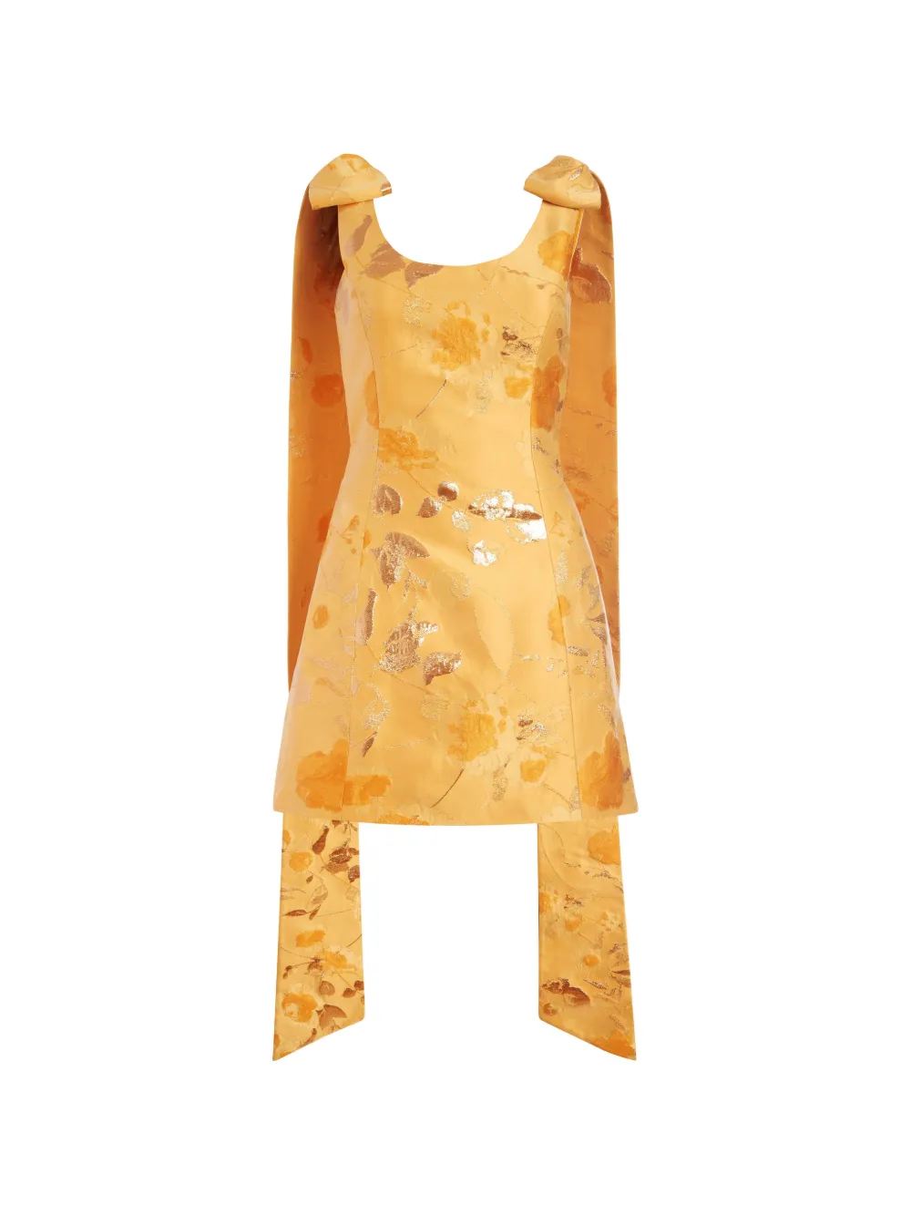 Markarian Gita Minikleid in A-Linie mit Blumenbrokat - Gelb