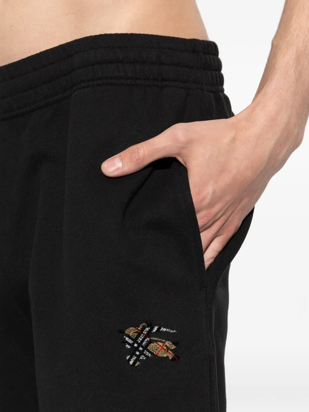 Burberry Trainingsbroek met geborduurd logo Zwart
