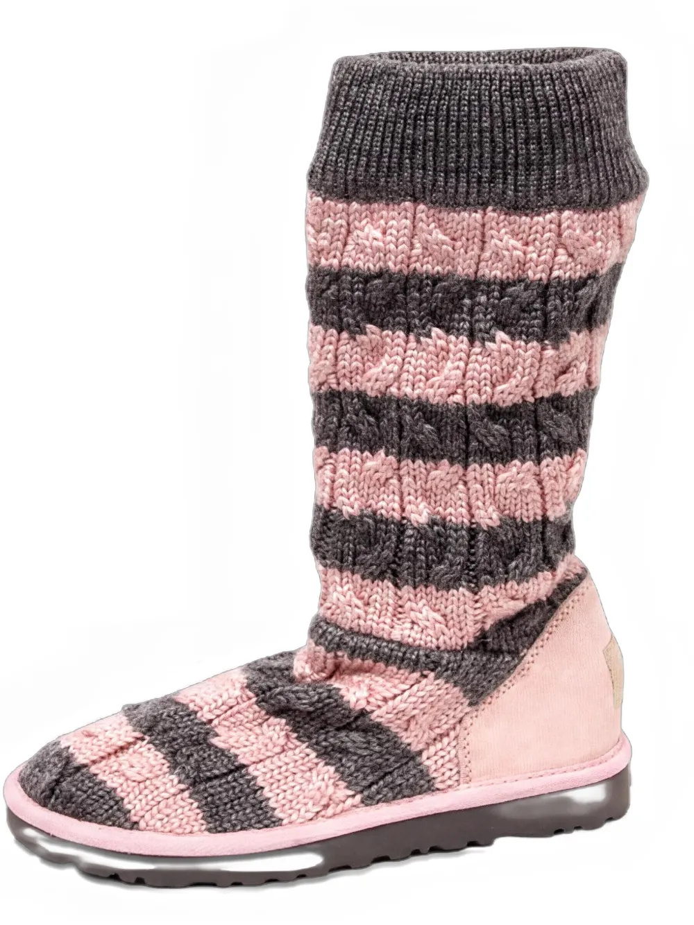 UGG Kids Classic Tall cable-knit boots Roze
