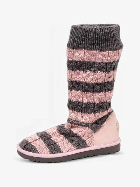 UGG Kids Classic Tall cable-knit boots