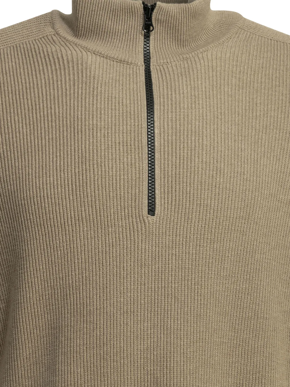 Stone Island Ribgebreide sweater met rits Beige
