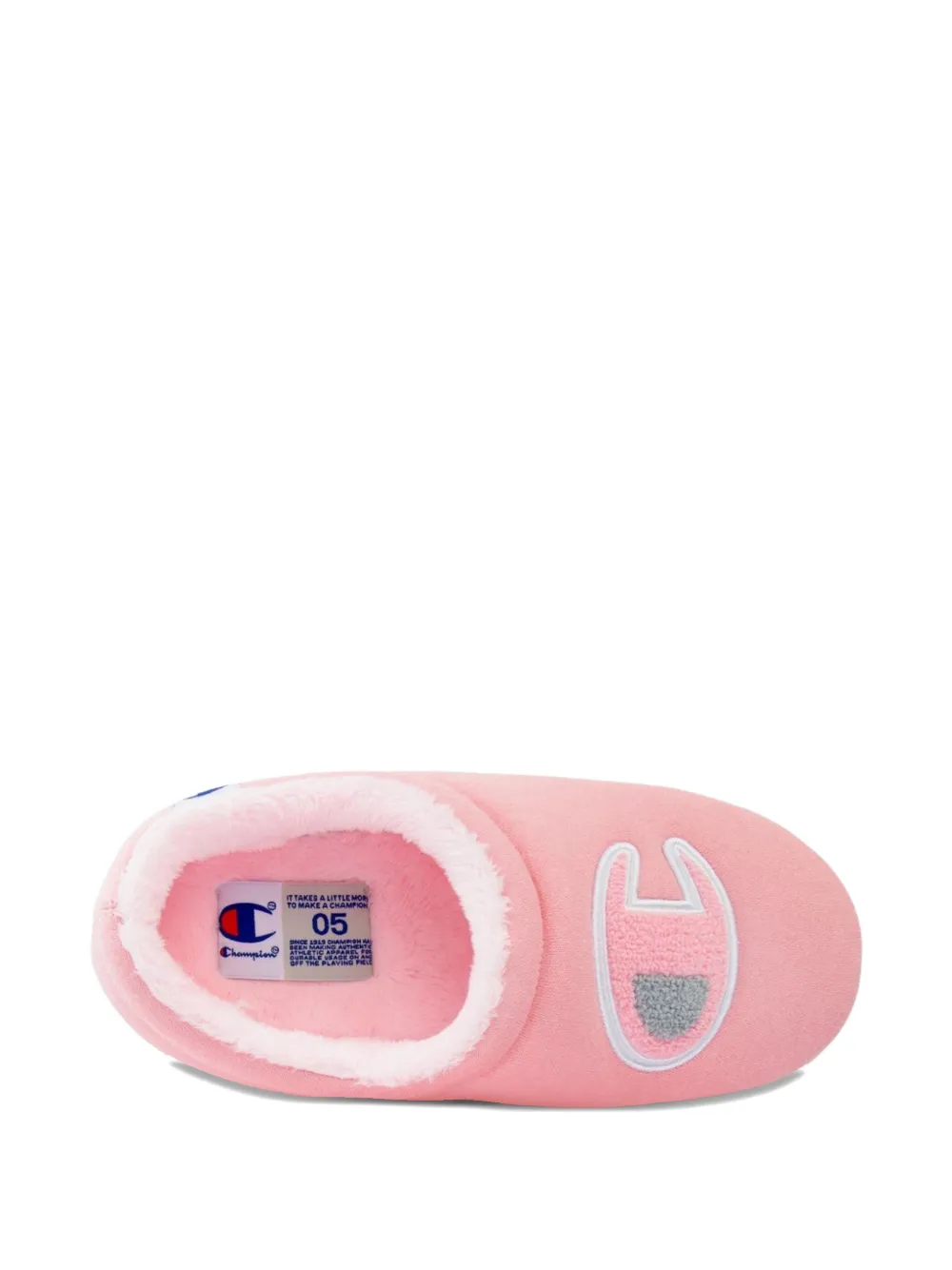 Champion Shuffle logo-patch slippers Roze