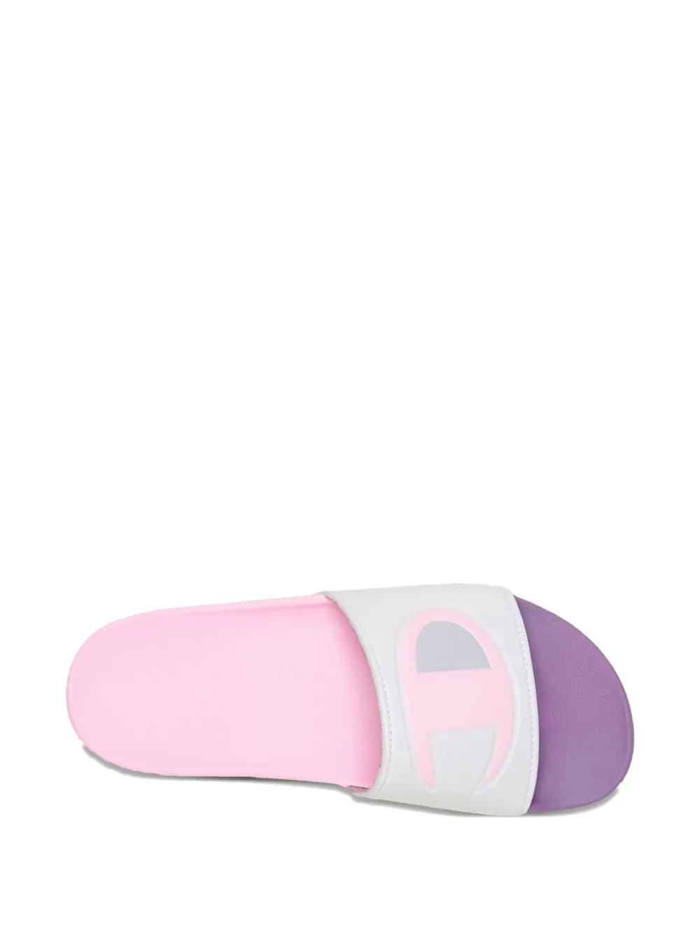 Champion Split logo-embossed slides Wit