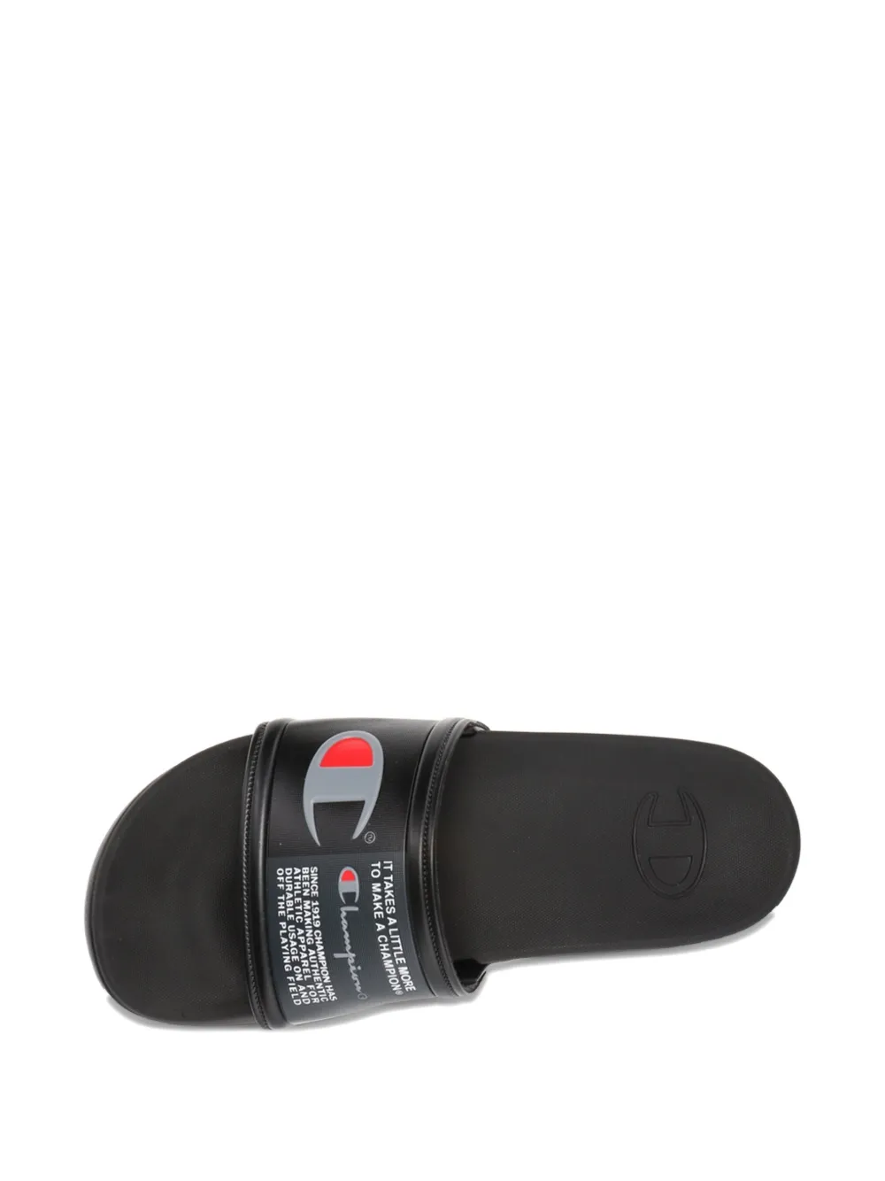 Champion Squish logo-print slides - Schwarz