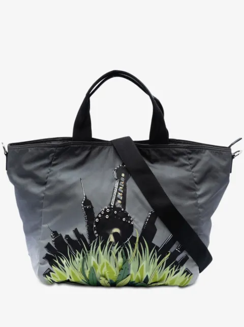 Prada Pre-Owned 2013-2026 Tessuto City and Jungle Print Tote satchel