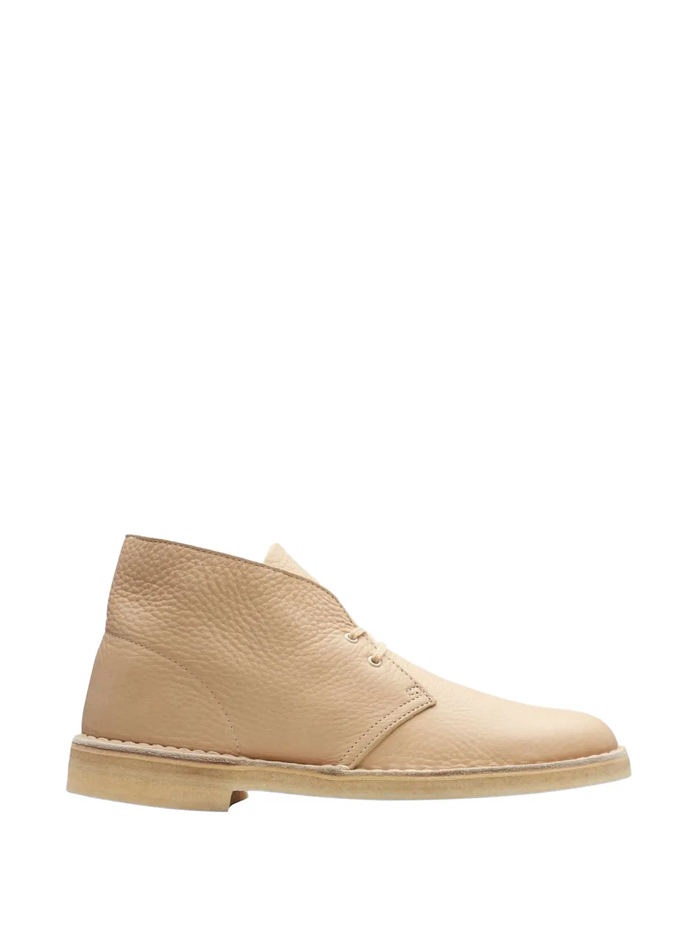Clarks Originals Desert pebble-grain leather boots Beige