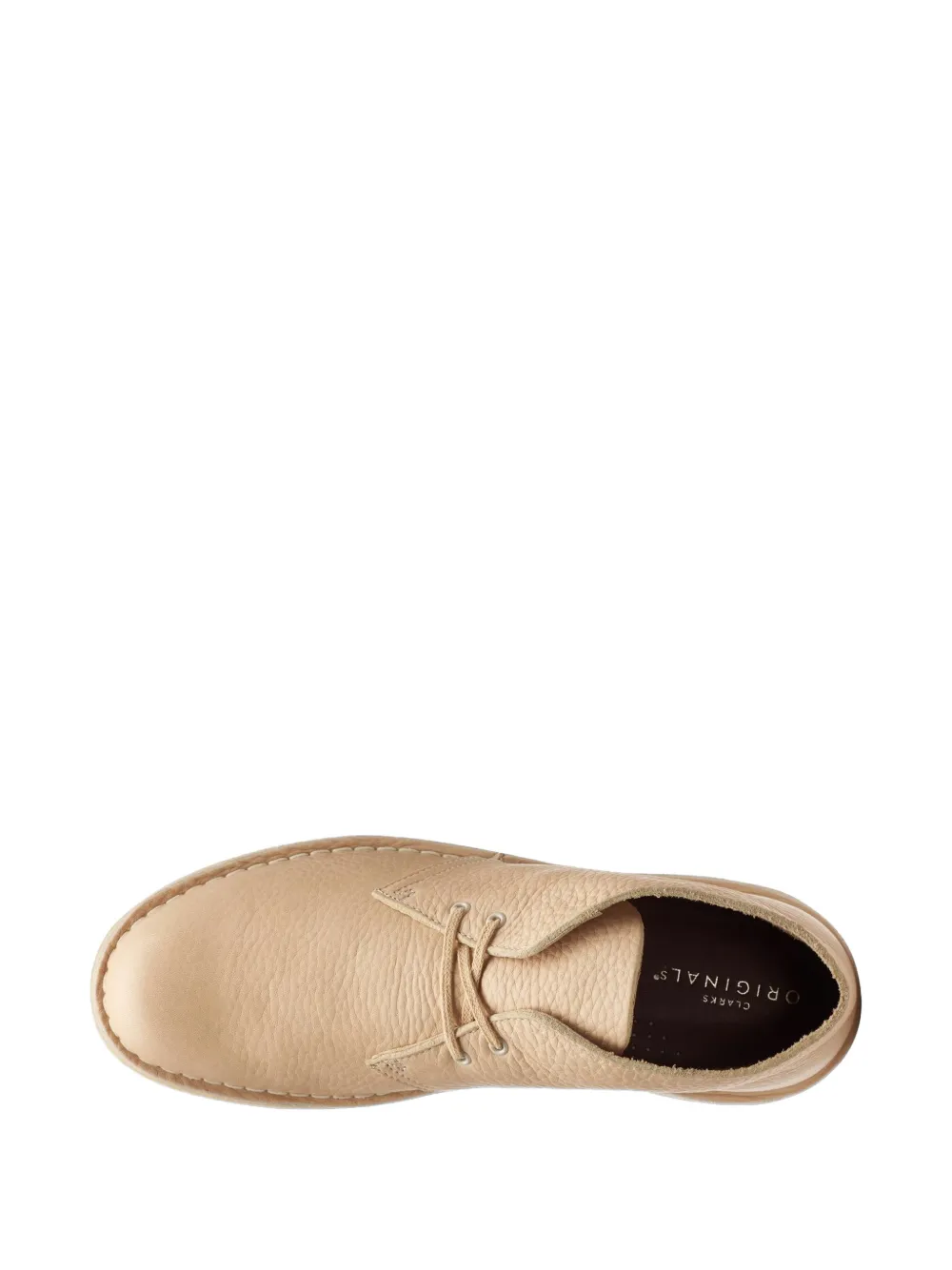 Clarks Originals Desert pebble-grain leather boots Beige