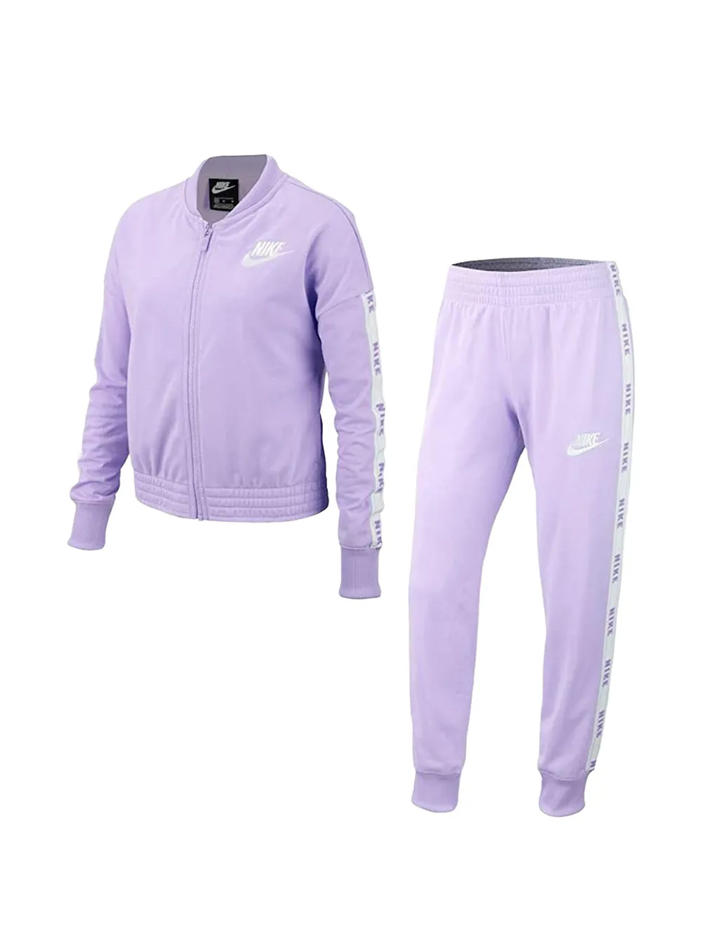 Nike Kids logo-lettering tracksuit - Viola