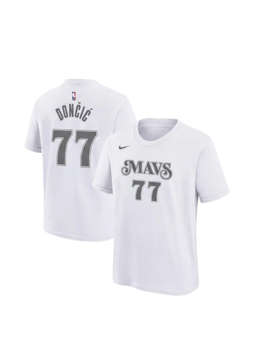 Nike Kids NBA Mavericks Dončić 2024 City Edition T-shirt Wit