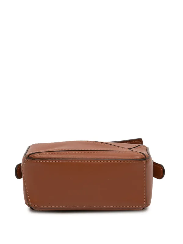 Loewe Pre-Owned 2020 Nano Calfskin Puzzle Satchel | Brown | FARFETCH