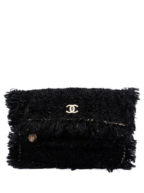 CHANEL Pre-Owned 2017-2018 Paris Cosmopolite Tweed Fringe clutch bag