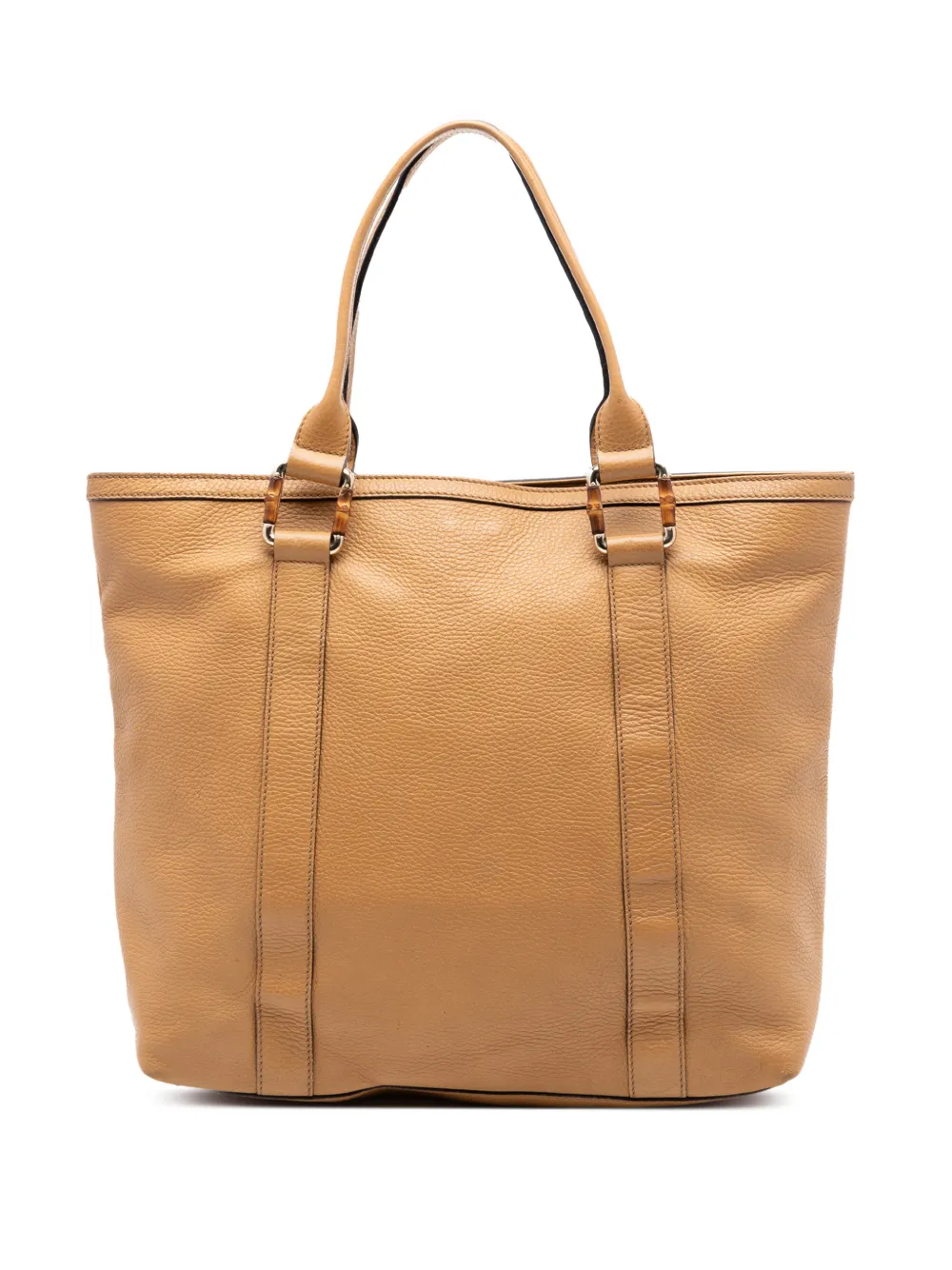 Gucci Pre-Owned 2016-2026 Grained Calfskin Bamboo Shopper tote bag - Marrone