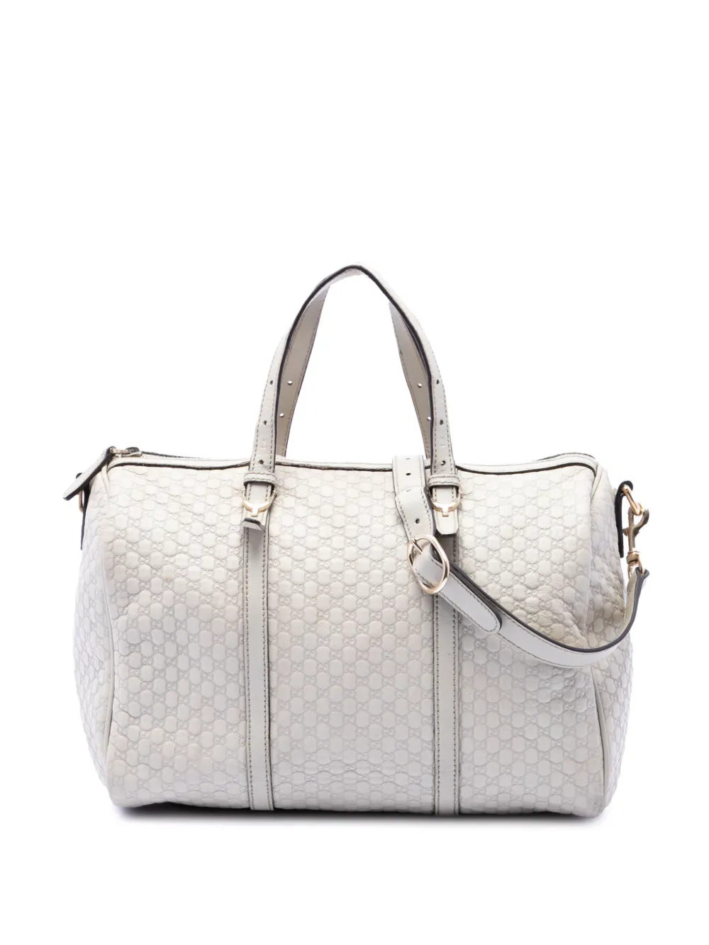 Gucci Pre-Owned 2016-2026 Microguccissima Nice Boston Bag satchel - Bianco