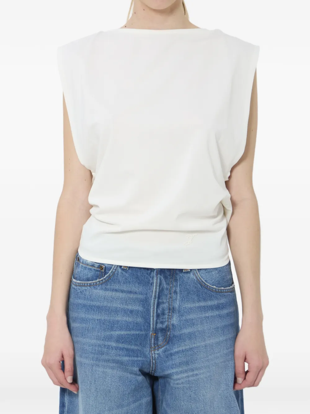 Jacquemus Moisson open-back top - Bianco