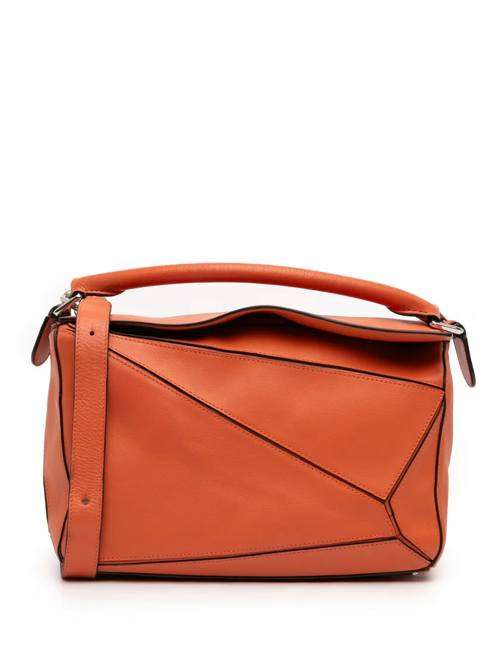 Loewe Pre-Owned 2016 Medium Calfskin Puzzle satchel - Orange